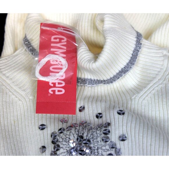 NWT 2005 Gymboree Princess Snow Drop Ribbed Knit Sweater Turtleneck Sequin Snowf - Picture 8 of 8